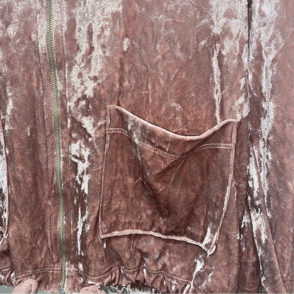 Socialite Crushed Velvet Pink Jacket Women’s Small 🌟 - Picture 3 of 5